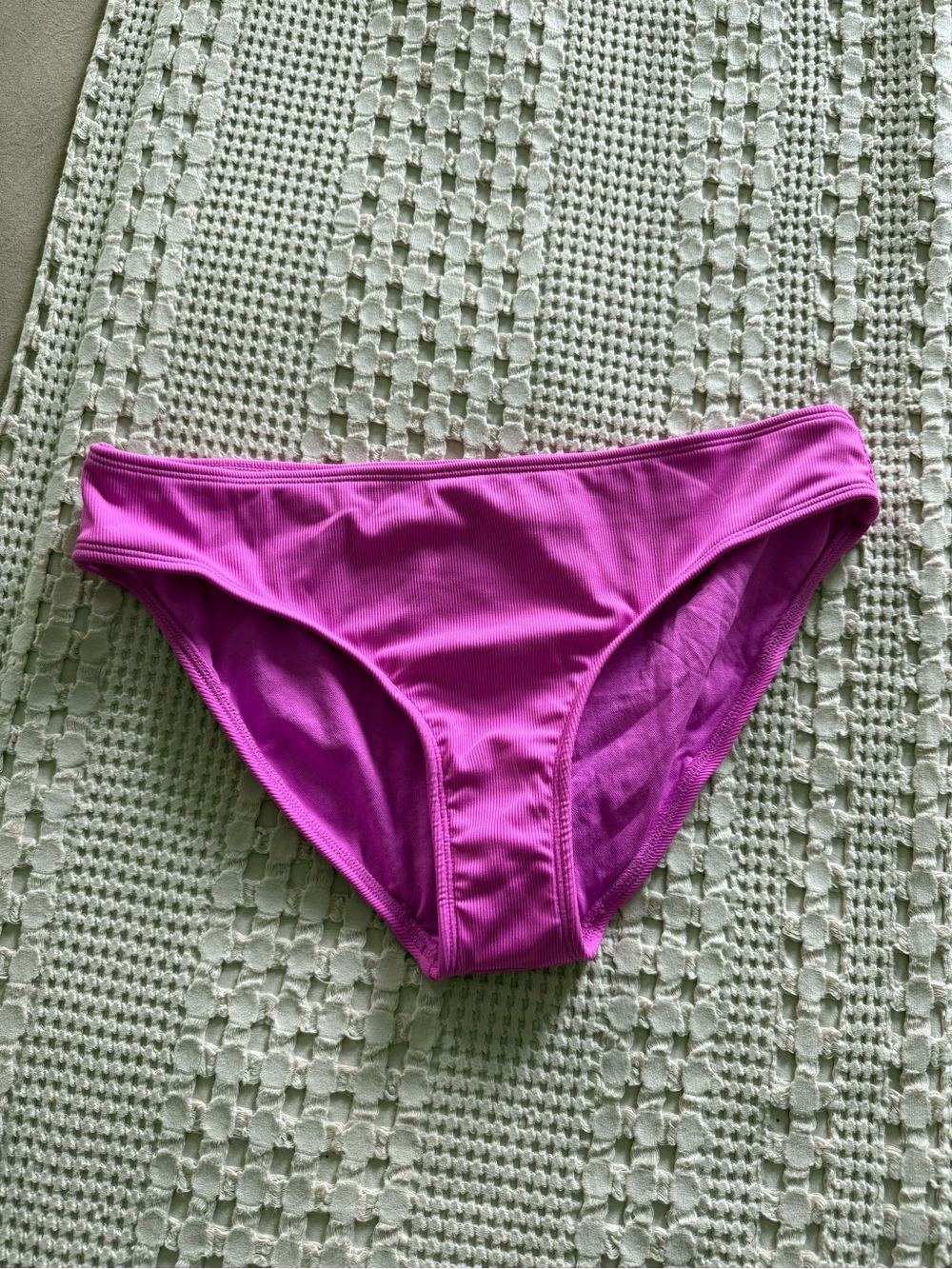 NEW‎ Shade & Shore Magenta Ribbed Bikini Bottom Size M
